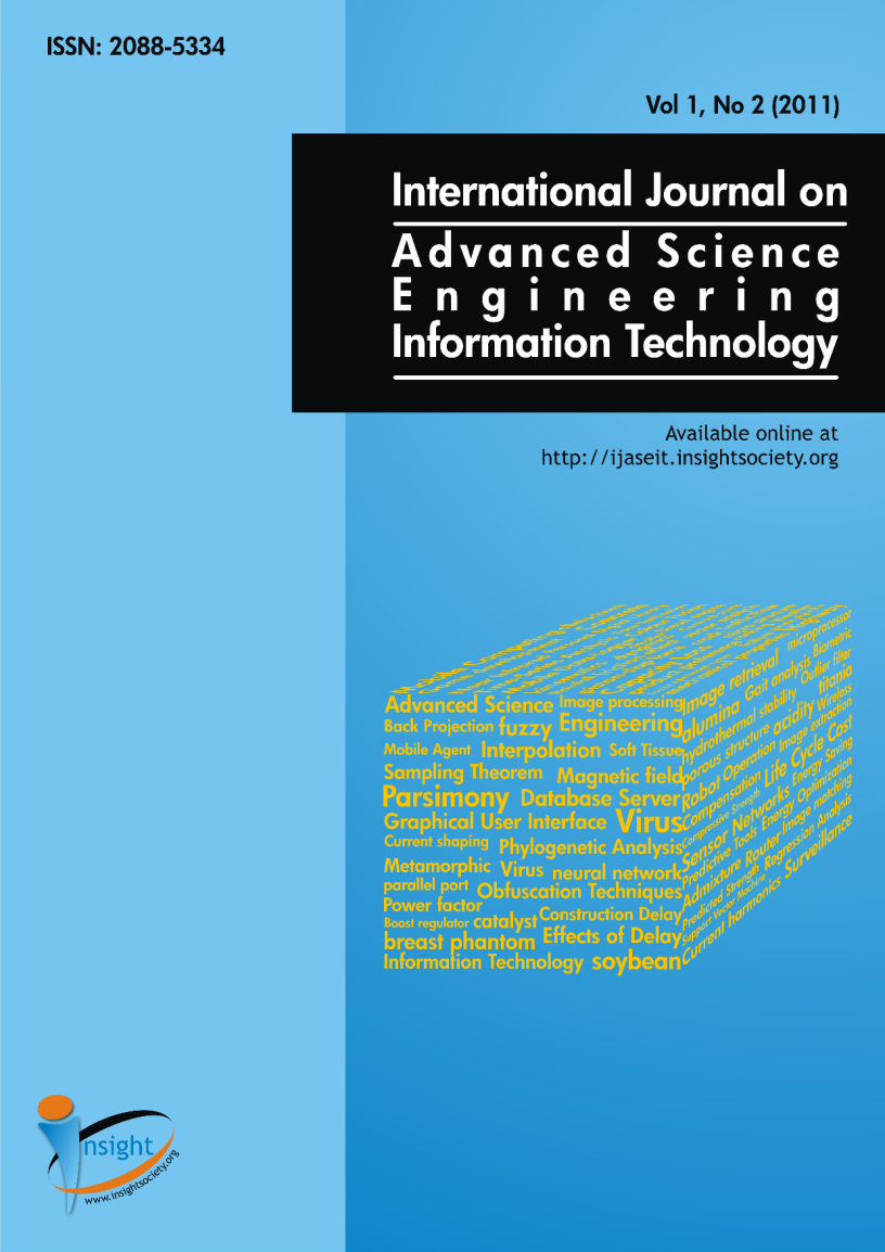 International Journal on Advanced Science, Engineering and Information Technology